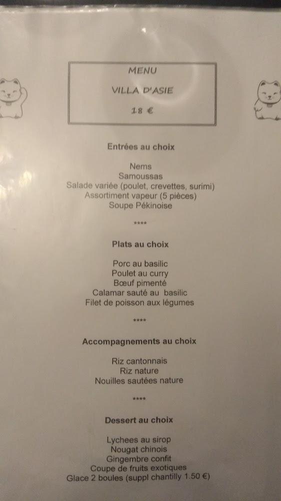 Villa d'Asie - Menu Image 4
